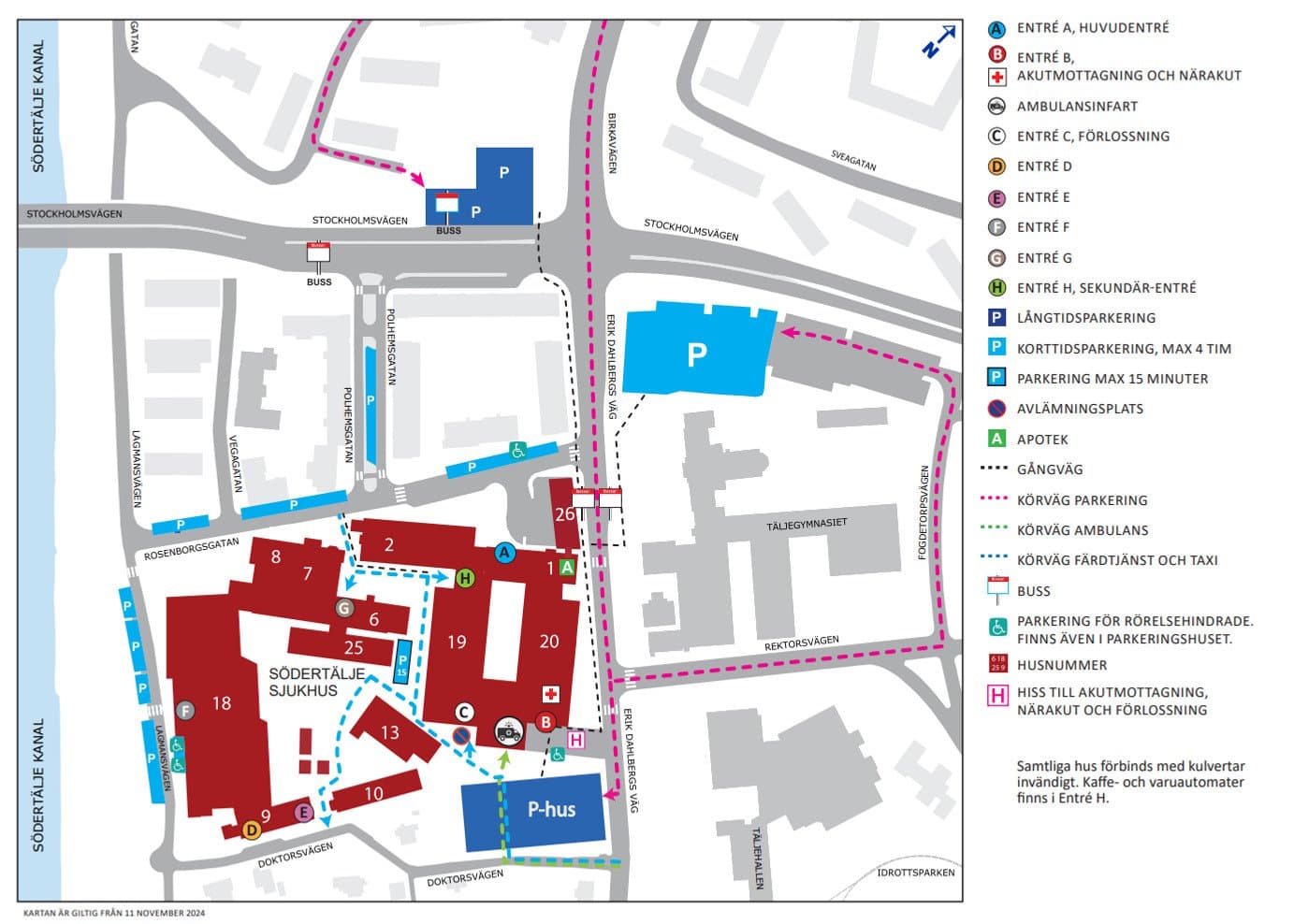 En karta över en stad med många byggnader